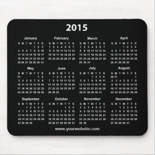 2015 Kalender-Schwarzweiss-Geschäft Mousepad