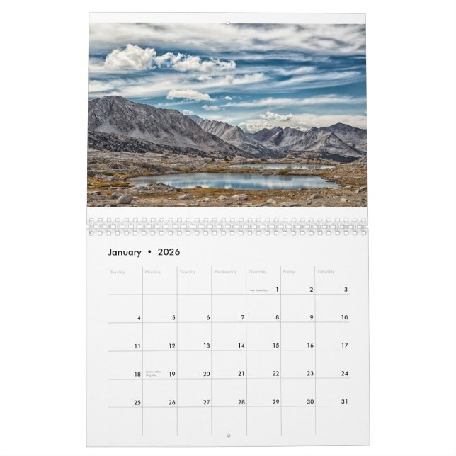 2015 landschaftlicher Kalender - Spur Johns Muir (Jan 2026)