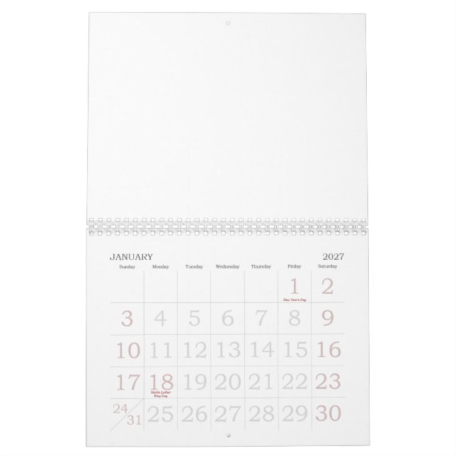 2015 Leerzeitkalender mit großen Feiertagen Kalender (Jan 2027)