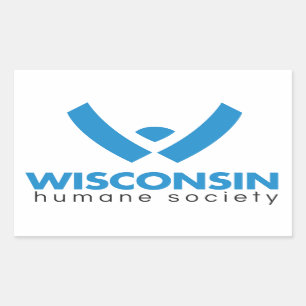 2015 Logo der "Wisconsin Humane Society" Rechteckiger Aufkleber