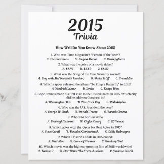 2015 Trivia Spiel | 11. Geburtstagsfeier Spiel