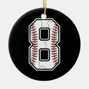 2016 8. Geburtstag 8 Jahre alt Baseball Jungen Kin Keramik Ornament