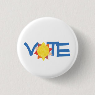 2016 "Abstimmungs-" Knopf - mit Sonne Button