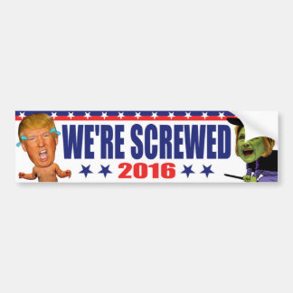 2016 - Anti Trump Hillary Clinton Autoaufkleber