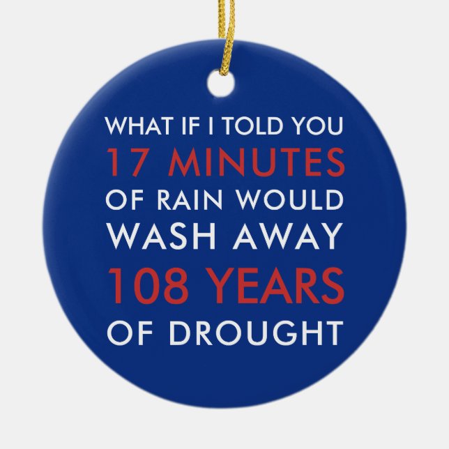 2016 Baseball Fan 17 Minuten Regen Keramik Ornament (Vorne)