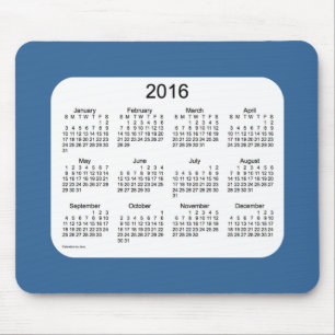 2016 Blau-Kalender durch Janz Mousepad