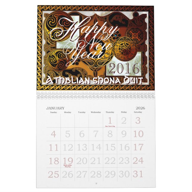 2016 Celtic-Kunst-Kalender Kalender (Jan 2026)