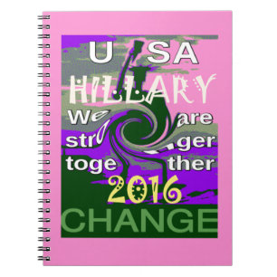 2016 Election Hillary USA Wir sind enger zusammen Notizblock