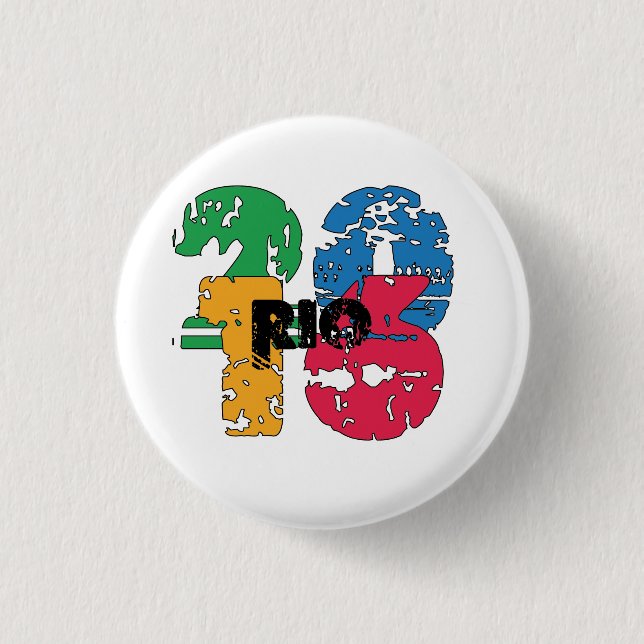 2016 Fluss Olympiade von janeiro Brasil Button (Vorderseite)