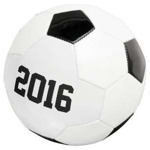 2016 Frohes neues Jahr, Fußball Schwarz und Weiß