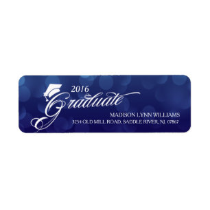2016 graduiertes blaues Bokeh beleuchtet Abschluss