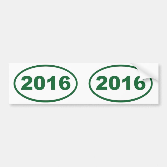 2016 grün autoaufkleber (Vorne)