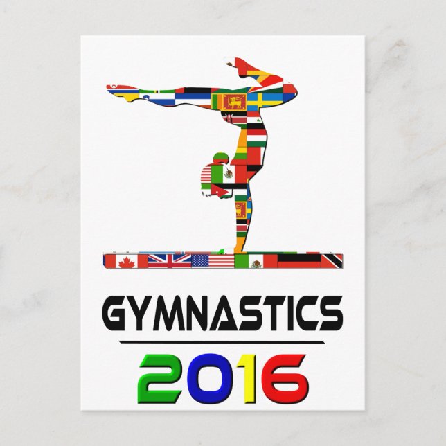 2016: Gymnastik Postkarte (Vorderseite)