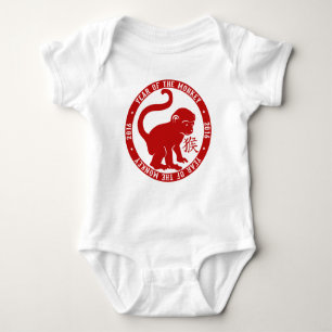 2016 Jahr des Affen Niedlich Baby Strampler