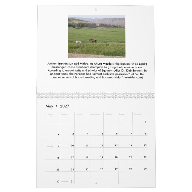 2016 Kalender - iranische Künste (Mai 2027)