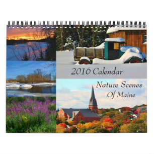 2016 Kalender-Natur-Szenen von Maine Kalender