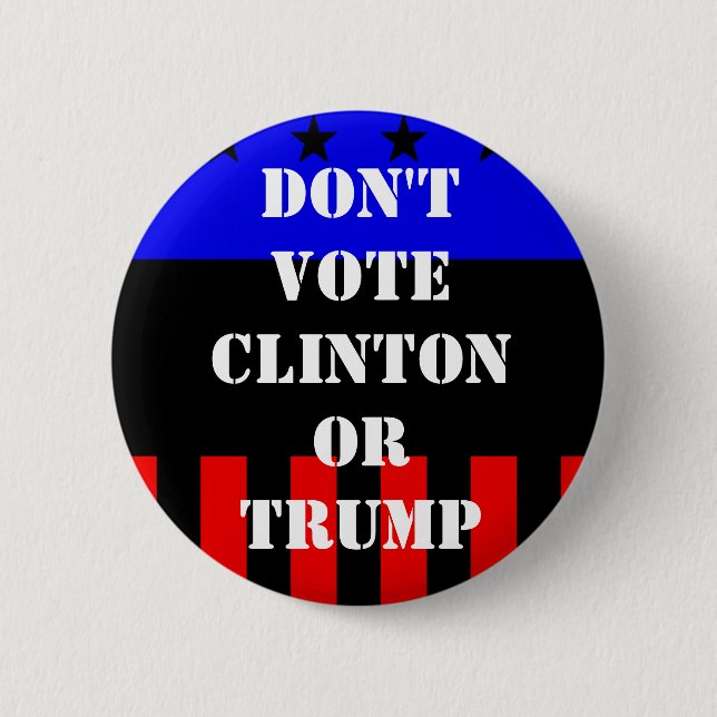 2016 Kampagnen-Knopf (kein Clinton oder Trumpf) Button (Vorderseite)