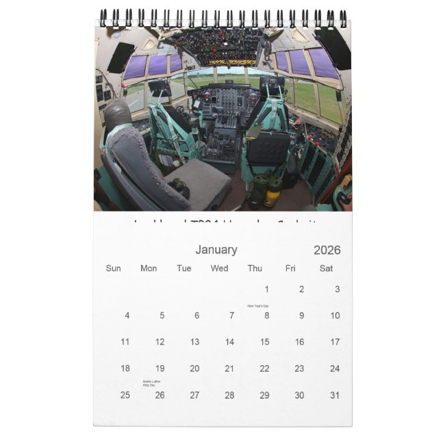 2016 klassischer Flugzeug-Cockpit-Kalender Kalender (Jan 2026)