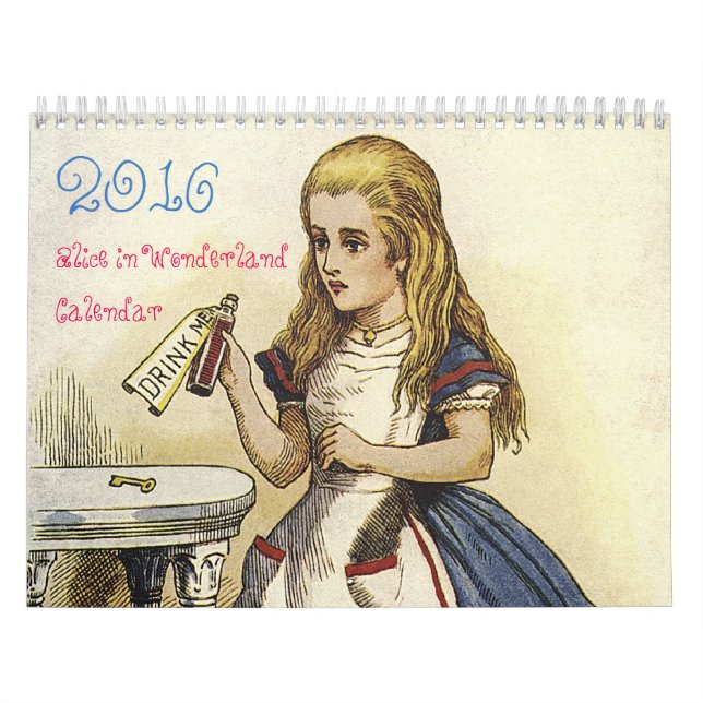 2016 Medium-Alice im Wunderland-Kalender Kalender (Titelbild)