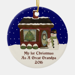 2016 mein 1. Weihnachten als großer Großvater Keramikornament