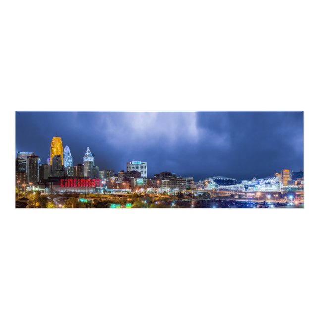 2016 Pano Shot Cincinnati Ohio Skyline - Print Fotodruck (Vorne)
