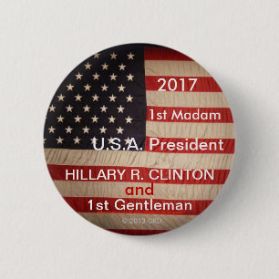 2017 1. gnädige Frau U.S.A. Präsident und 1. Her Button