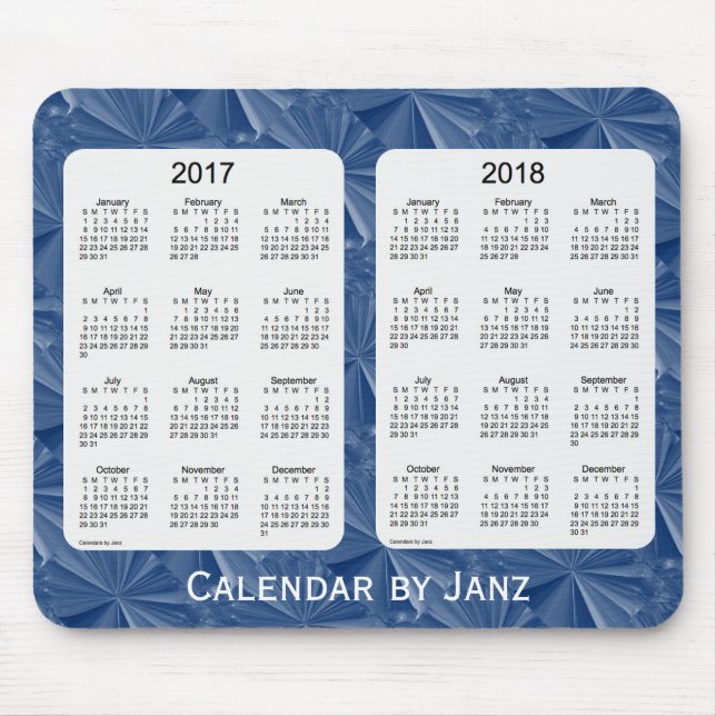 2017-2018 Blau-Diamant-Kalender durch Janz Mousepad (Vorne)