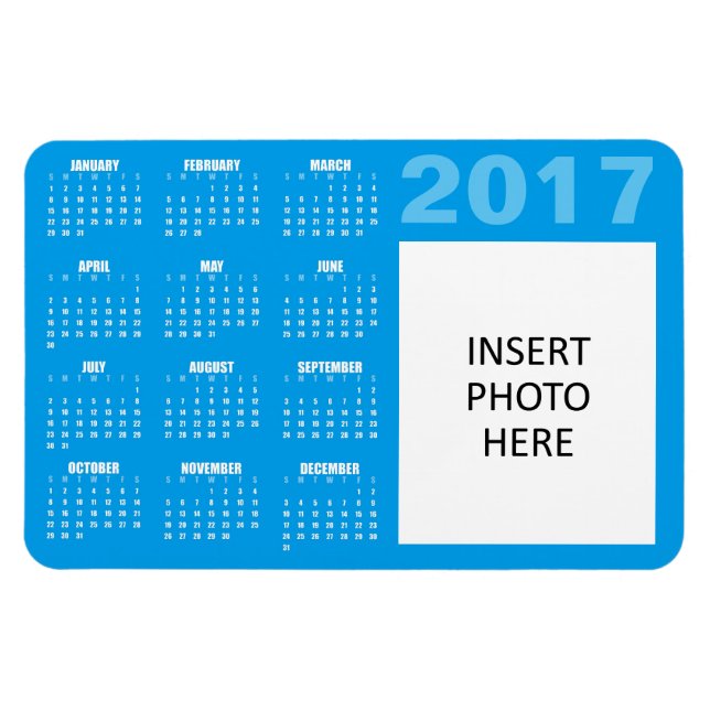 2017 Benutzerdefiniertes Foto/Logo-Kalender Magnet (Horizontal)