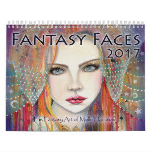 2017 Fantasy Faces Art Calendar Molly Harrison Kalender
