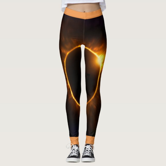 2017 GesamtSonnenfinsternis Leggins (Vorderseite)