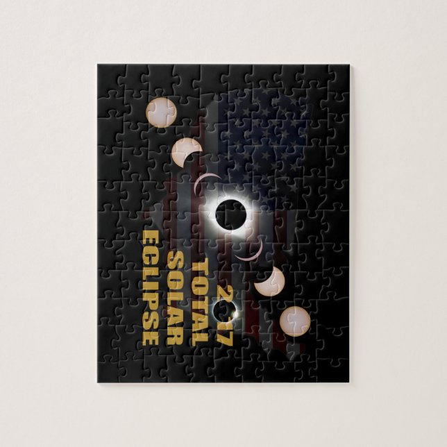 2017 GesamtSonnenfinsternis-Phasen Puzzle (Vertikal)