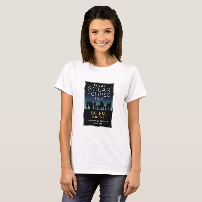 2017 GesamtSonnenfinsternis - Salem ODER T-Shirt (Vorne ganz)