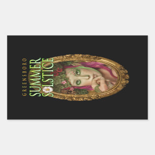 2017 Greensboro Summer Solstice Festival Souvenir Rechteckiger Aufkleber