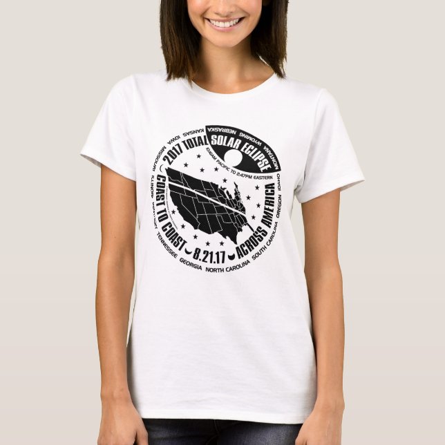 2017 INSGESAMT SOLAR ECLIPSE Designer Frauen Sport T-Shirt (Vorderseite)
