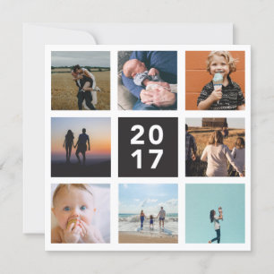 2017 Jahresrückblick-Weihnachtskarte Feiertagskarte