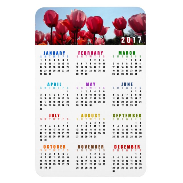 2017 Kalender Magnet - Pfirsichgarten (Vertikal)