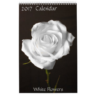 2017 Kalender-Weißer Blumen-Kalender Kalender
