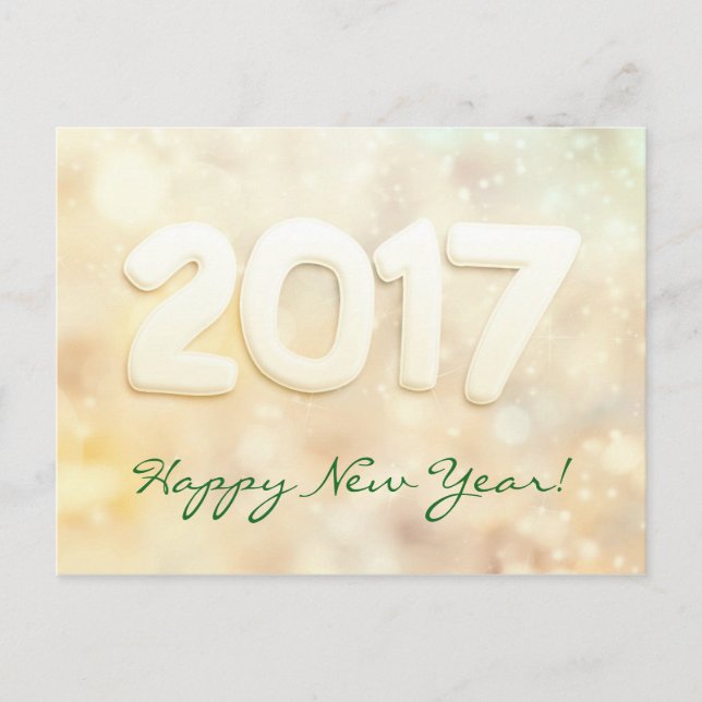 2017 New Year Feiertagspostkarte (Vorderseite)