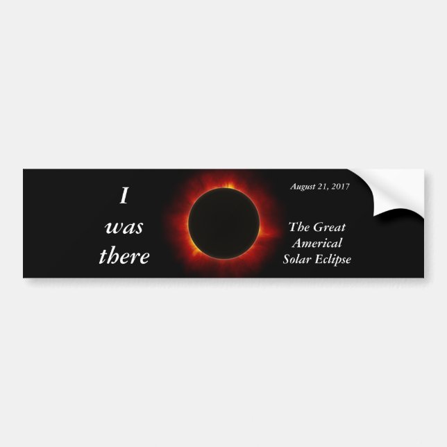 2017 Solar Eclipse "I was there" Edition Autoaufkleber (Vorne)