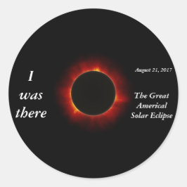 2017 Solar Eclipse "I was there" Edition Runder Aufkleber