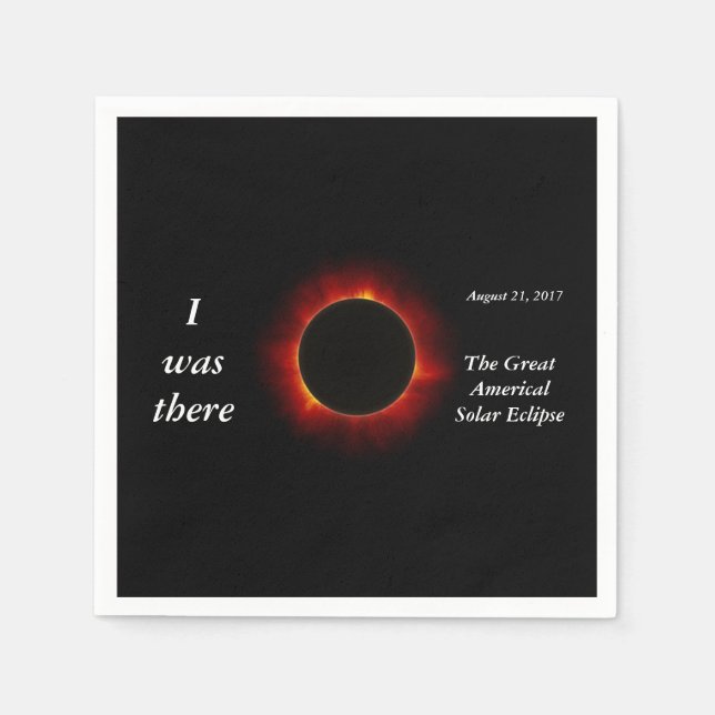 2017 Solar Eclipse "I was there" Edition Serviette (Vorderseite)