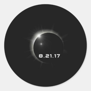 2017 Sonnenfinsternis Runder Aufkleber