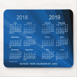 2018-2019 blauer Fan-Schuljahr-Kalender durch Janz Mousepad