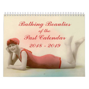 2018 - 2019 Kalender mit Bademoden der Vergangenhe