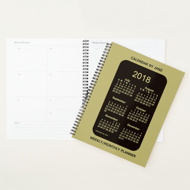 2018-2019 Neon Gold School Year Calendar by Janz Planer (Anzeige)