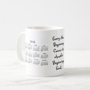 2018-2019 Neubeginn Weißer Kalender von Janz Tasse