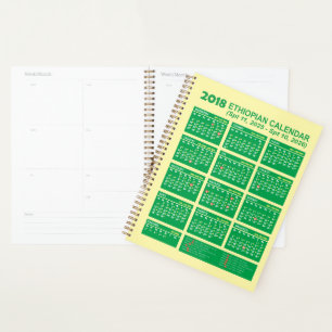 2018 Äthiopischer Kalender-Konverter und -Planer Planer
