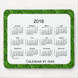 2018 dunkelgrüne Diamanten 52 Wochen-Kalender Mousepad