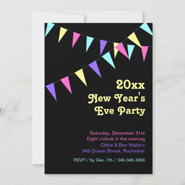 2018 Einladung zum neuen Jahr der bunten Jagd (Vorderseite)