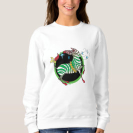 2018 Feiertagzebra-Sweatshirt 2 grün/Rot Sweatshirt